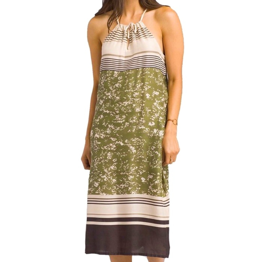 Prana Small Parisol Midi Dress Cargo Canopy Multicolor